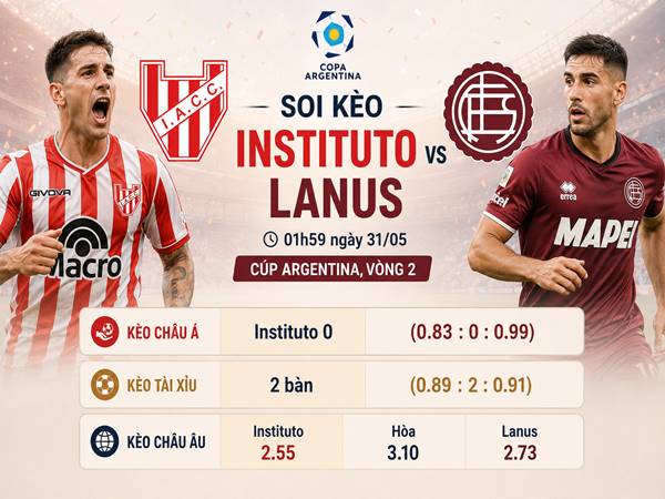 Nhận định hôm nay Instituto với Lanus ngày 31/05 chính xác